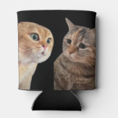 Vortrag Katzen Meme Doppelseitiges Schwarzes Dosenkühler (Rückseite)