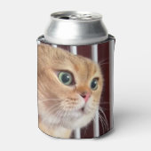 Vortrag Katzen Meme Doppelseitiges Schwarzes Dosenkühler (Kanne Vorderseite)