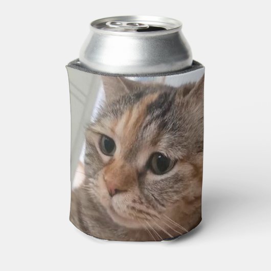 Vortrag Katzen Meme Doppelseitiges Schwarzes Dosenkühler (Kanne Rückseite)