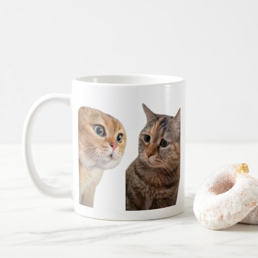 Vortrag Katzen Meme Tasse doppelt (Mit Donut)