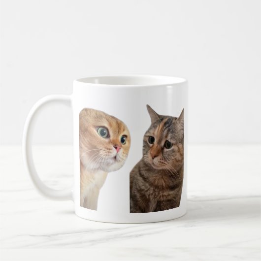 Vortrag Katzen Meme Tasse doppelt (Links)