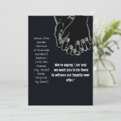 Vortragshandes für Versprechungen Victori Hochzeit Einladung (Stehend Vorderseite)