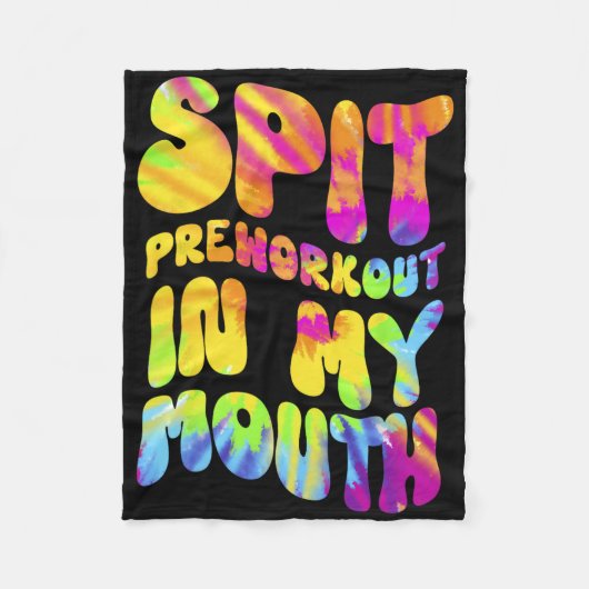 Vortrainings in meinem Mund-Funny-Gym-Gefärbte Kra Fleecedecke (Vorderseite)