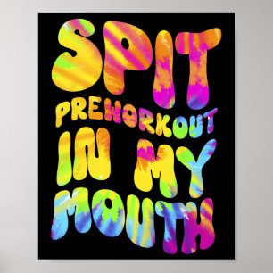 Vortrainings in meinem Mund-Funny-Gym-Gefärbte Kra Poster