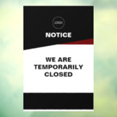 Vorübergehende Schließungsfenster Fensteraufkleber (Blatt 3)