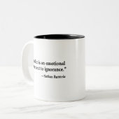 Vorurteil ist eine emotionale Verpflichtung zur Zweifarbige Tasse (Vorderseite Links)