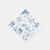 Vorurteil und Stolz Blue Toile Quotes Illustration Serviette (Ecke)