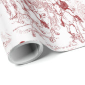 Vorurteile für Red Toile Zitate Illustration Geschenkpapier (Rolleneckpunkt)