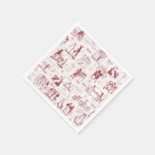 Vorurteile für Red Toile Zitate Illustration Serviette (Ecke)