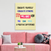 Vorurteile überwinden Canvas Leinwanddruck (Insitu (Wohnzimmer))