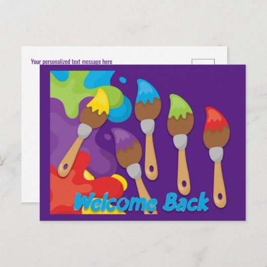 Vorwahlfarben für die Rückseitenlackierung Ankündigungspostkarte (Vorne/Hinten)