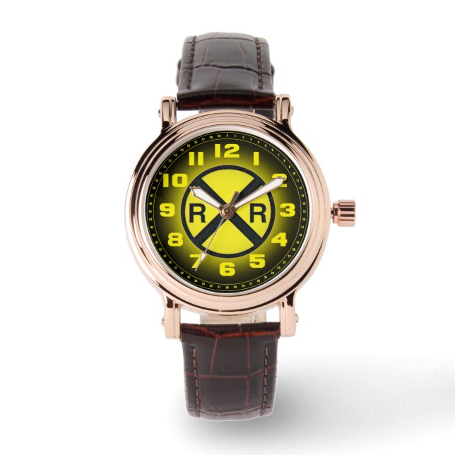 Vorwarnung beim Überqueren der Signaturbahn Armbanduhr (Vorderseite)