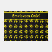 Vorwarnung der Biogefährdung mit Bild/benutzerdefi Fußmatte (Vorderseite)