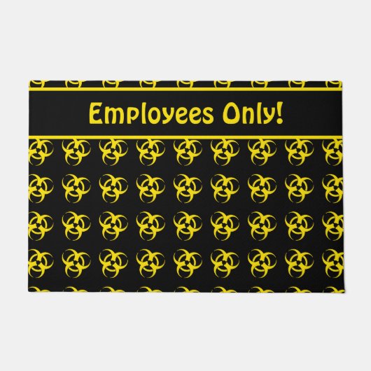 Vorwarnung der Biogefährdung mit Bild/benutzerdefi Fußmatte (Vorderseite)