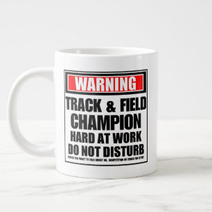 Vorwarnung für Track & Field Champion Jumbo-Tasse