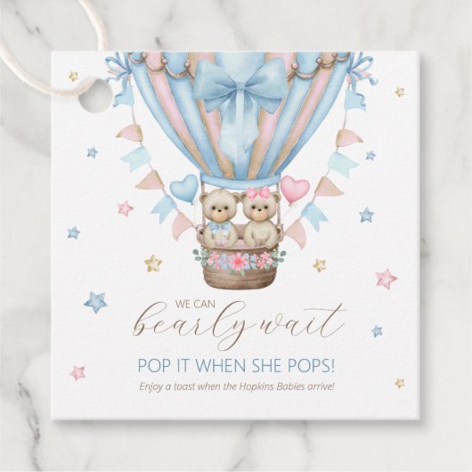 Vorwarte Boy Girl Twins Pop Es, wenn sie Pop Geschenkanhänger (Vorderseite)