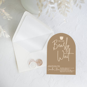 Vorwarte minimale einfache neutrale Babydusche Einladung