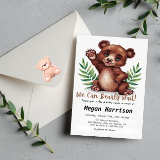 Vorwarte neutrale, grüne und weiße Babydusche Einladung