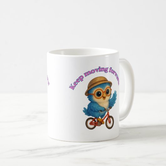 Vorwärts behaltend - Motivierend Schüsseldesign Kaffeetasse (VorderseiteRechts)