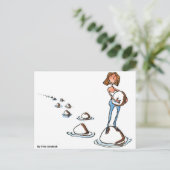 Vorwärts gehen postkarte (Stehend Vorderseite)