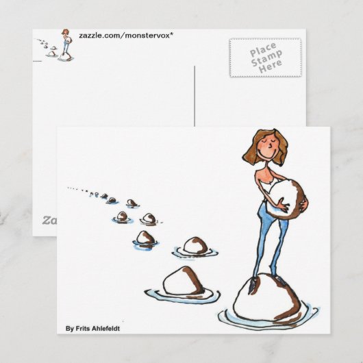 Vorwärts gehen postkarte (Vorne/Hinten)