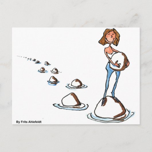 Vorwärts gehen postkarte (Vorderseite)