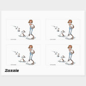 Vorwärts gehen rechteckiger aufkleber (Blatt)