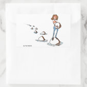 Vorwärts gehen rechteckiger aufkleber (Tasche)