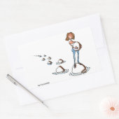 Vorwärts gehen rechteckiger aufkleber (Umschlag)