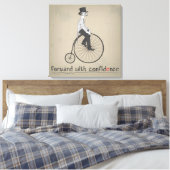 Vorwärts mit Zuversicht Vintage Fahrrad-Leinwand Leinwanddruck (Insitu (Schlafzimmer))