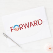 vorwärts ovaler aufkleber (Umschlag)