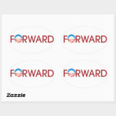 vorwärts ovaler aufkleber (Blatt)