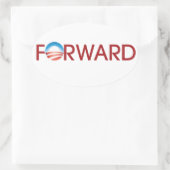 vorwärts ovaler aufkleber (Tasche)