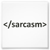 Vorwärts-Slash-Sarcasm-Code Fotodruck (Vorne)