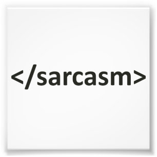 Vorwärts-Slash-Sarcasm-Code Fotodruck