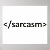 Vorwärts-Slash-Sarcasm-Code Poster (Vorne)