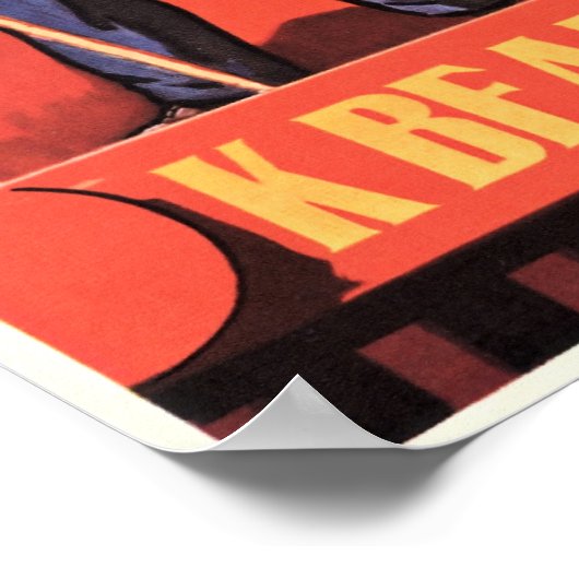 Vorwärts zum großen Ziel! China Russland Kommunism Poster (Ecke)