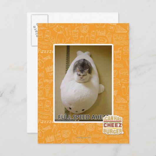 Vorwärtsfahrt mit voller Geschwindigkeit Postkarte (Vorne/Hinten)