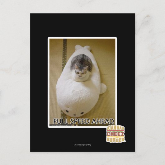 Vorwärtsfahrt mit voller Geschwindigkeit Postkarte (Vorderseite)