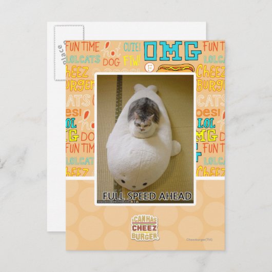 Vorwärtsfahrt mit voller Geschwindigkeit Postkarte (Vorne/Hinten)