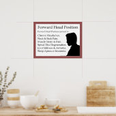 Vorwärtsgerichtete Kopfhaltung, Position, Text-Nec Poster (Küche)