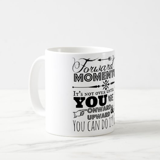 Vorwärtsimpuls-Tasse für Verfasser Kaffeetasse (Vorderseite Links)