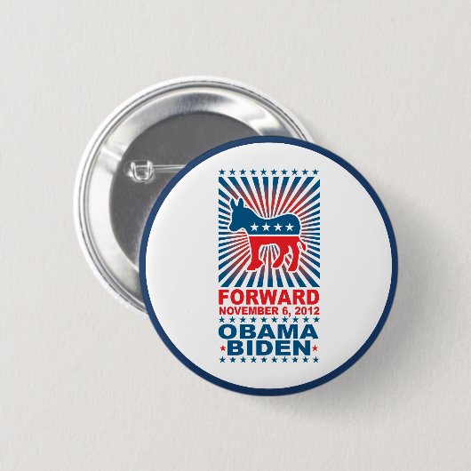 Vorwärtsknopf Obama 2012 Button (Vorne & Hinten)