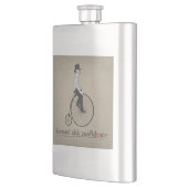 Vorwärtskommen mit Vintagem Fahrrad Flachmann (Links)