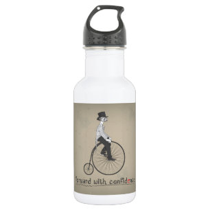 Vorwärtskommen mit Vintagem Fahrrad Trinkflasche