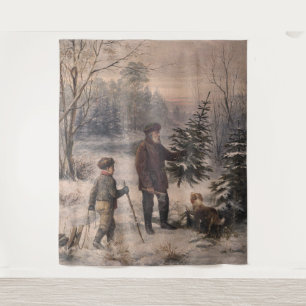Vorweihnacht F Kruger Weihnachten Wandteppich
