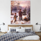Vorweihnacht Franz Krüger Weihnachtsbaumschnee Leinwanddruck (Insitu (Schlafzimmer))