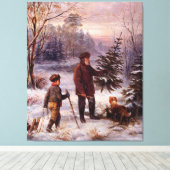 Vorweihnacht Franz Krüger Weihnachtsbaumschnee Leinwanddruck (Insitu (Holzboden))