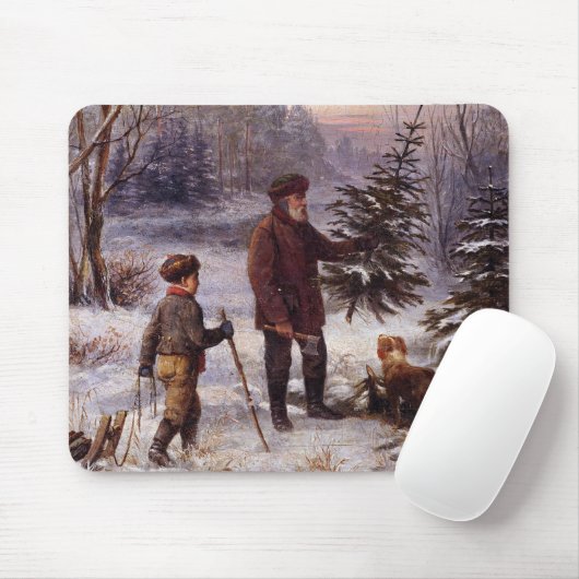 Vorweihnacht Franz Krüger Weihnachtsbaumschnee Mousepad (Mit Mouse)