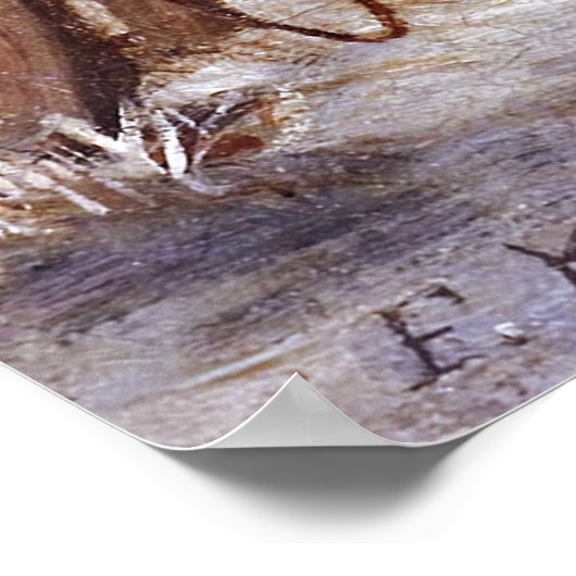 Vorweihnacht Franz Krüger Weihnachtsbaumschnee Poster (Ecke)